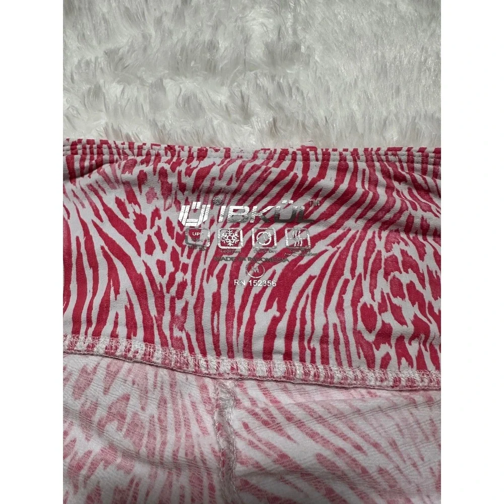 IBKÜL Swing Skort NWT Pink White Abstract Animal Print IceFil‎ UPF 50+ size M